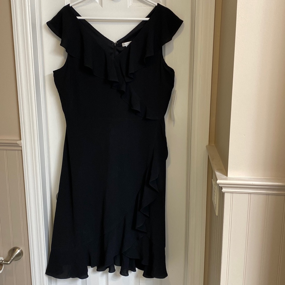 London Times faux wrap dress